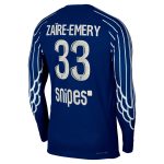 maglia da gara jordan dri-fit adv psg fourth 2024-25 – manica lunga – bambini con stampa zaire-emery 33 Collezione | Kit e Maglie PSG