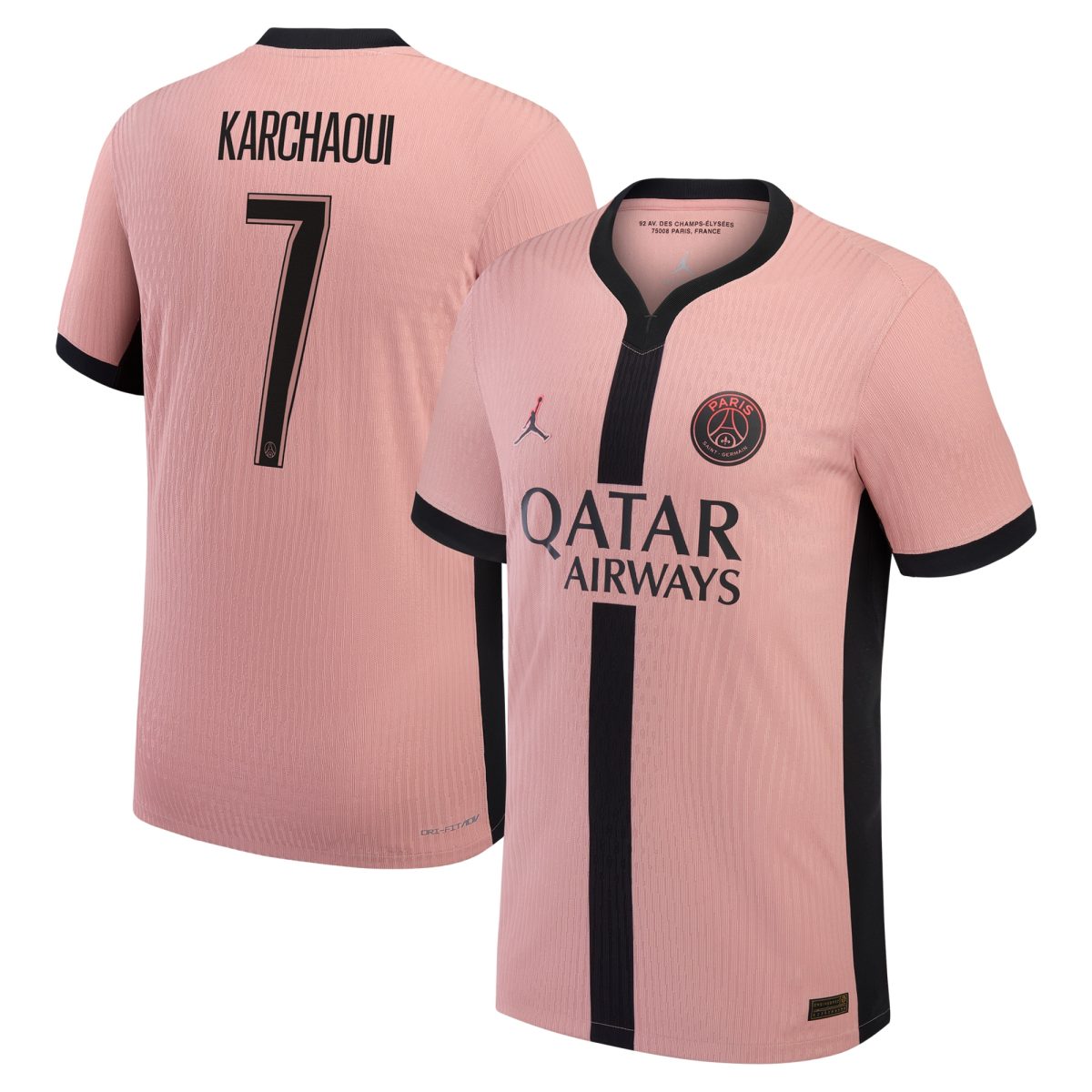 maglia da gara psg jordan third dri-fit adv 2024-25 con stampa karchaoui 7 Collezione | Kit e Maglie PSG