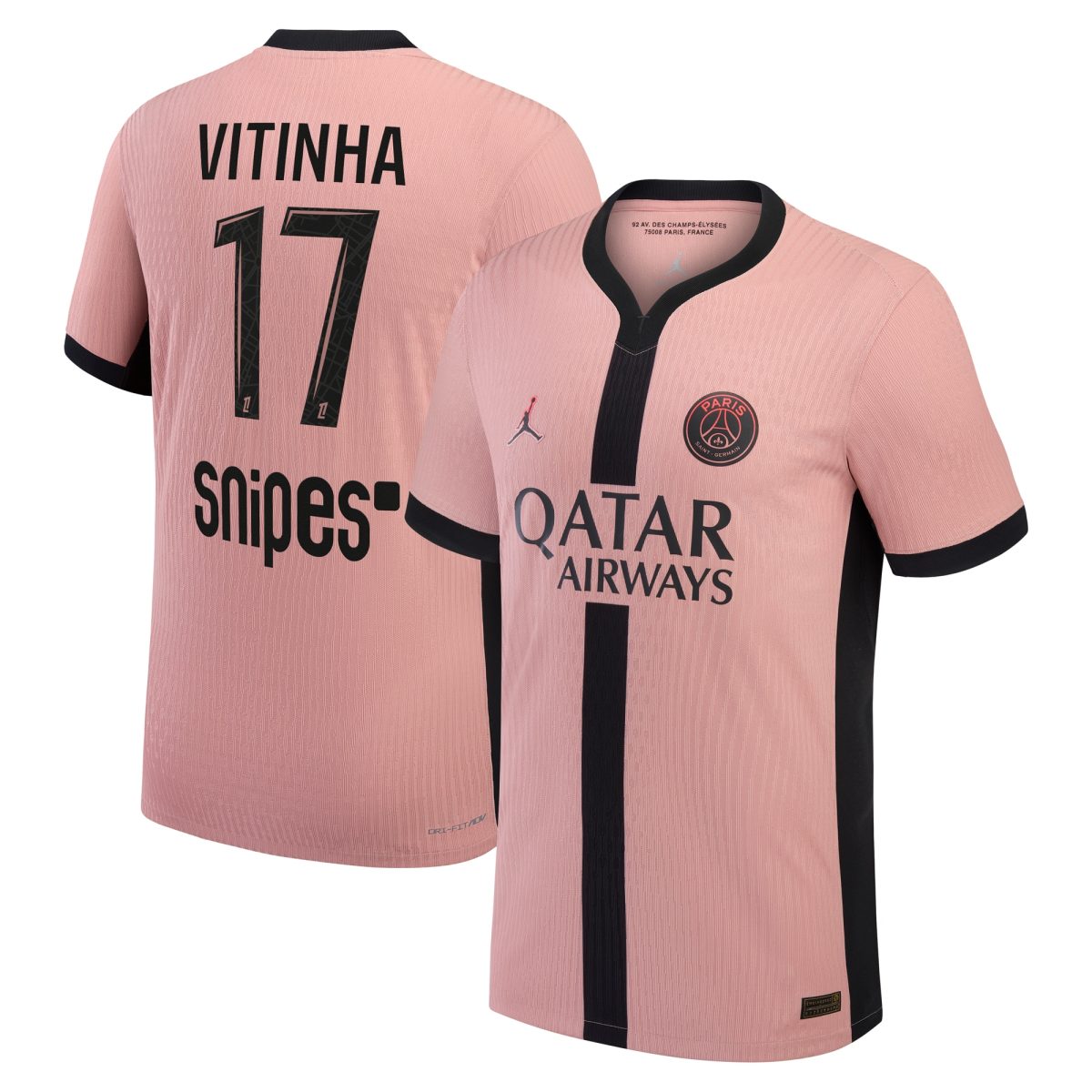 maglia da gara psg jordan third dri-fit adv 2024-25 con stampa vitinha 17 Collezione | Kit e Maglie PSG