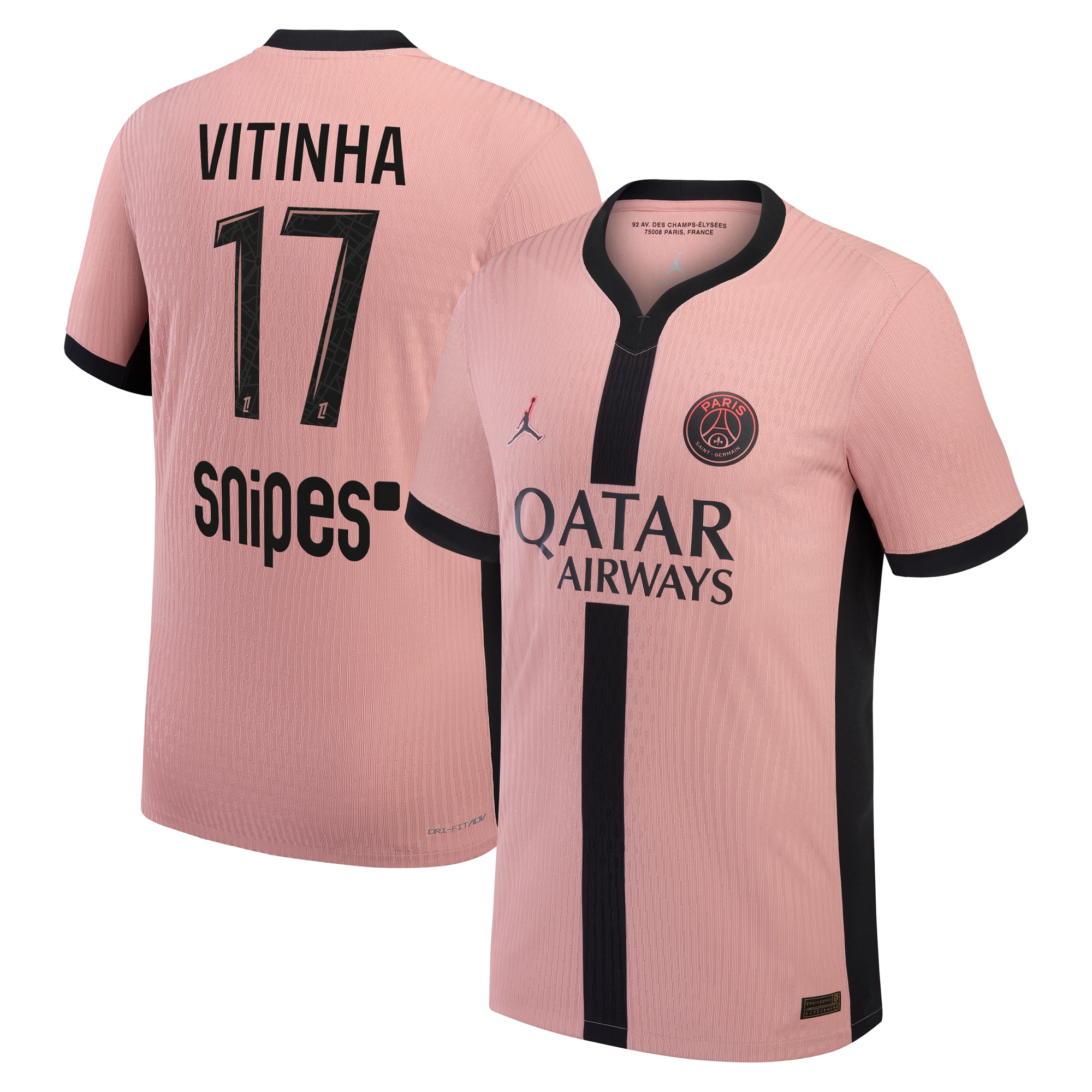 maglia da gara psg jordan third dri-fit adv 2024-25 con stampa vitinha 17 Collezione | Kit e Maglie PSG