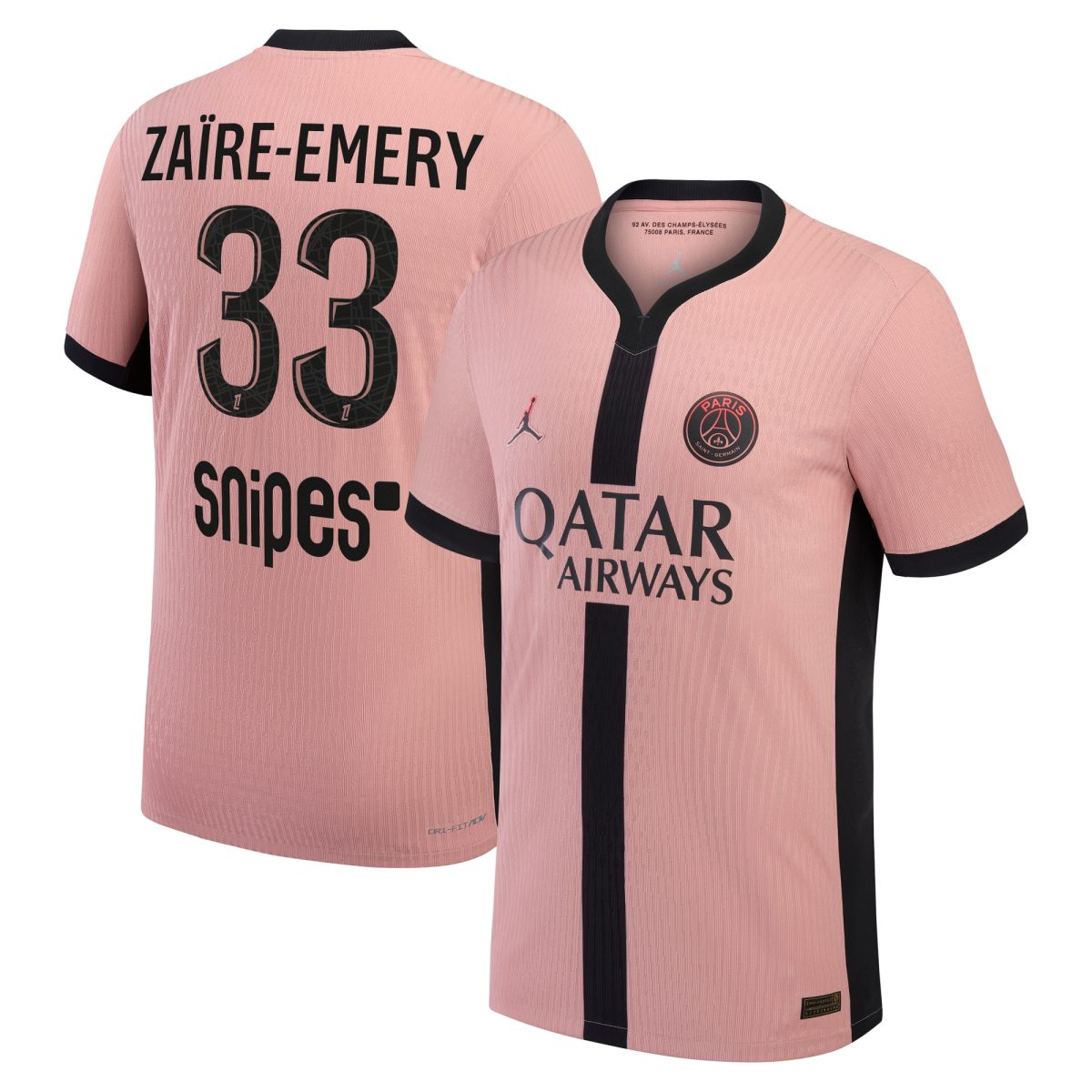 maglia da gara psg jordan third dri-fit adv 2024-25 con stampa zaire-emery 33 Collezione | Kit e Maglie PSG