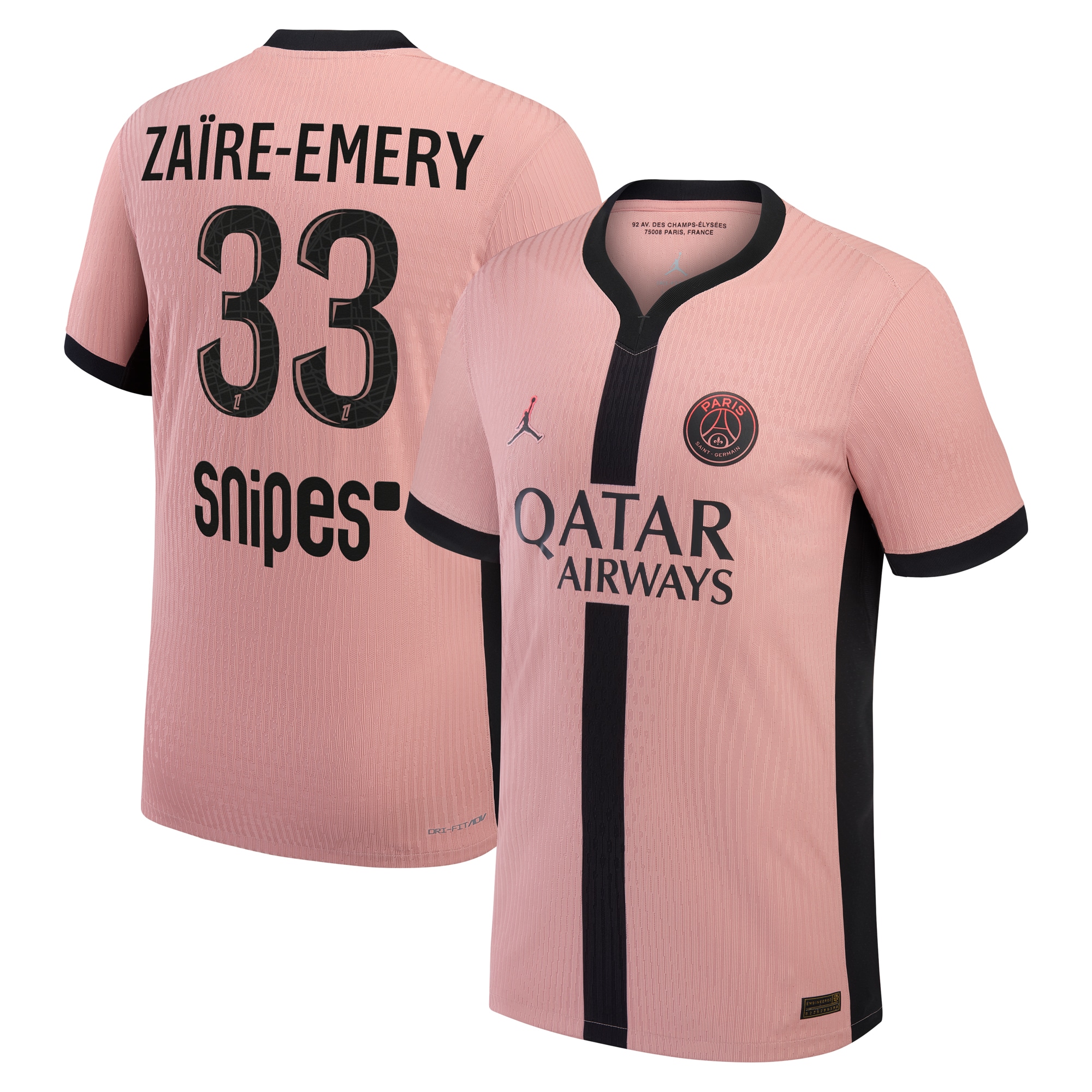 maglia da gara psg jordan third dri-fit adv 2024-25 con stampa zaire-emery 33 Collezione | Kit e Maglie PSG