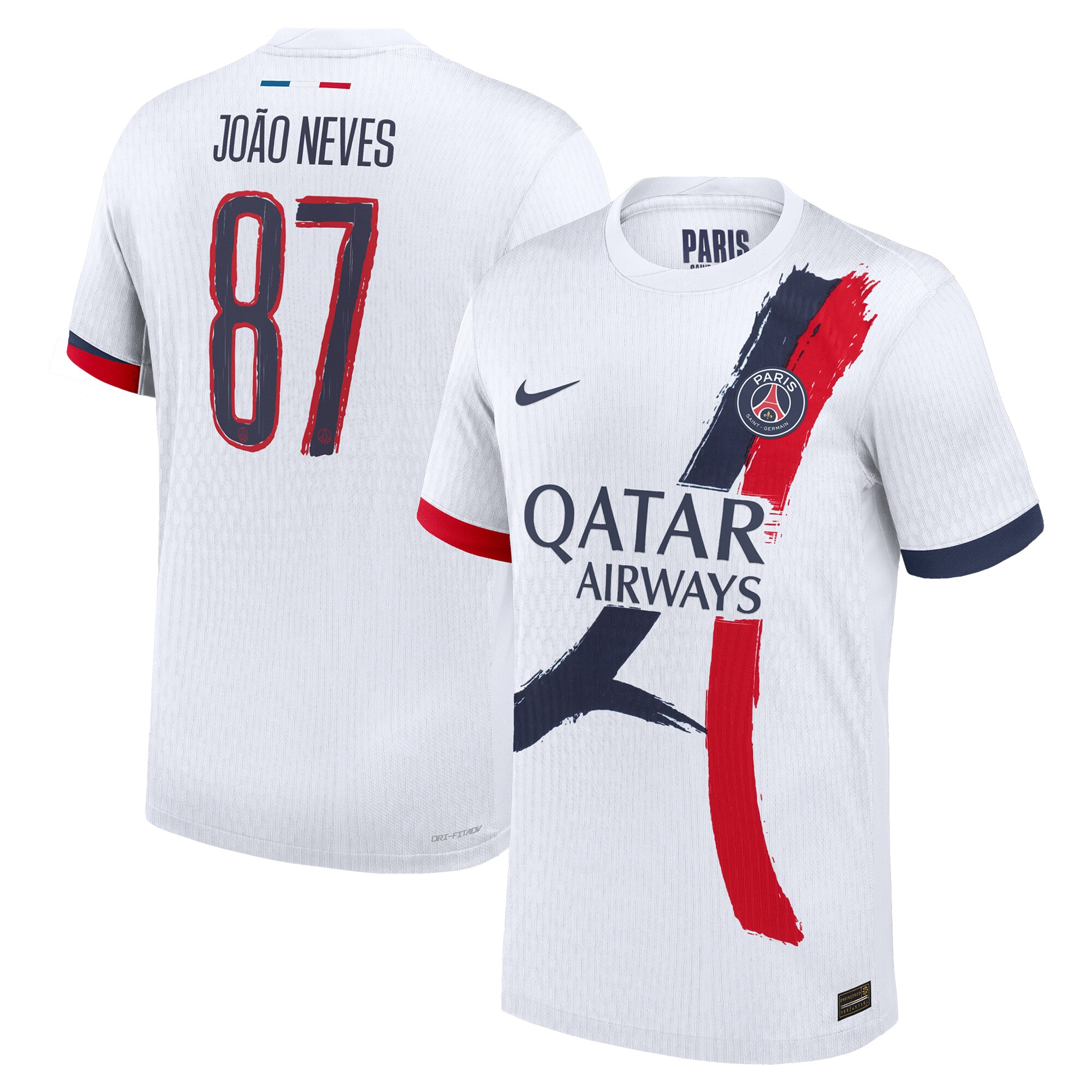 maglia da gara psg nike away dri fit adv 2024-25 con stampa cup joao neves 87 Collezione | Kit e Maglie PSG