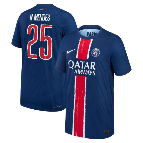 maglia da gara psg nike dri-fit adv home 2024-25 – bambini con stampa cup n.mendes 25 Collezione | Kit e Maglie PSG