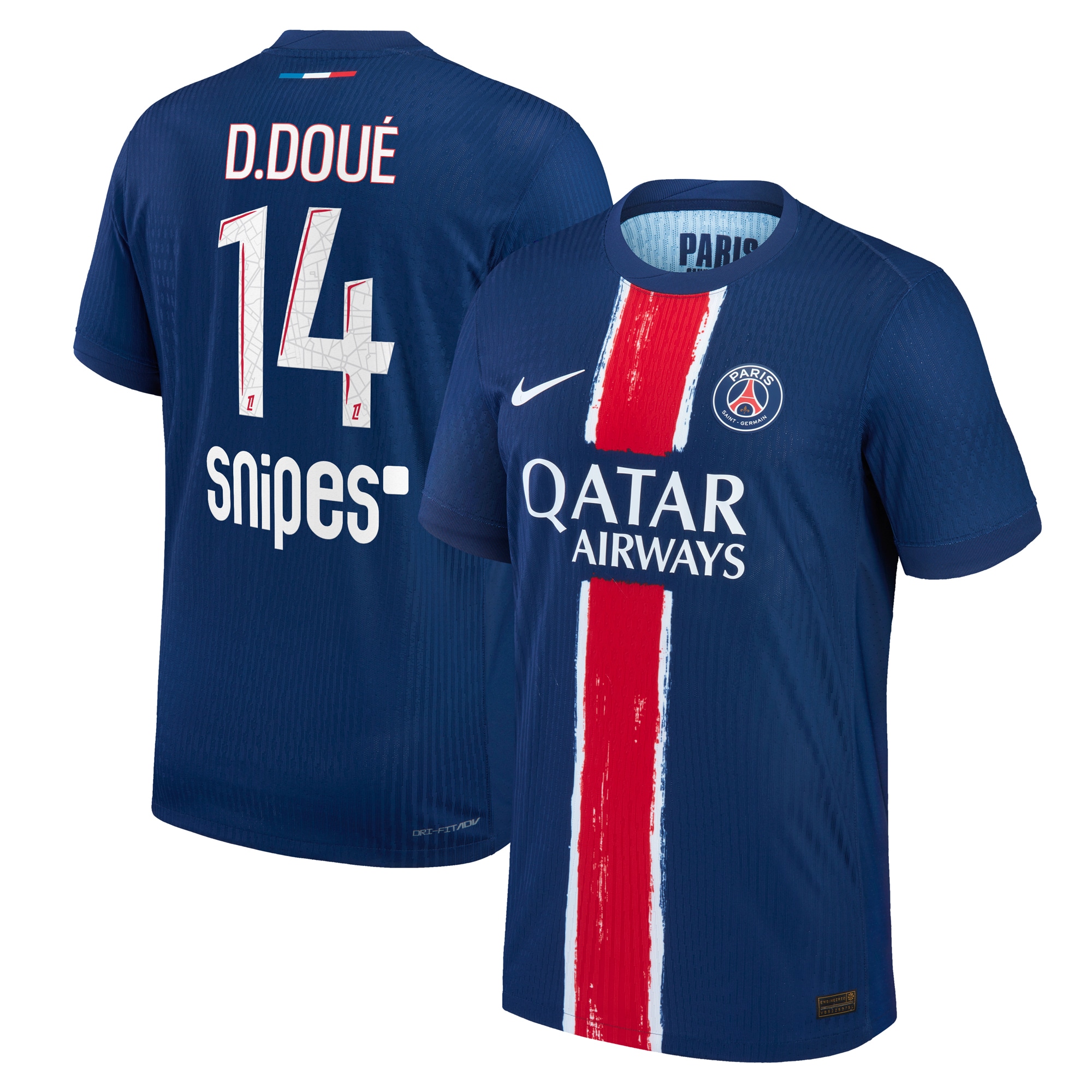 maglia da gara psg nike dri-fit adv home 2024-25 – bambini con stampa d.doue 14 Collezione | Kit e Maglie PSG