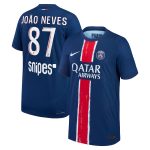 maglia da gara psg nike dri-fit adv home 2024-25 – bambini con stampa joao neves 87 Collezione | Kit e Maglie PSG