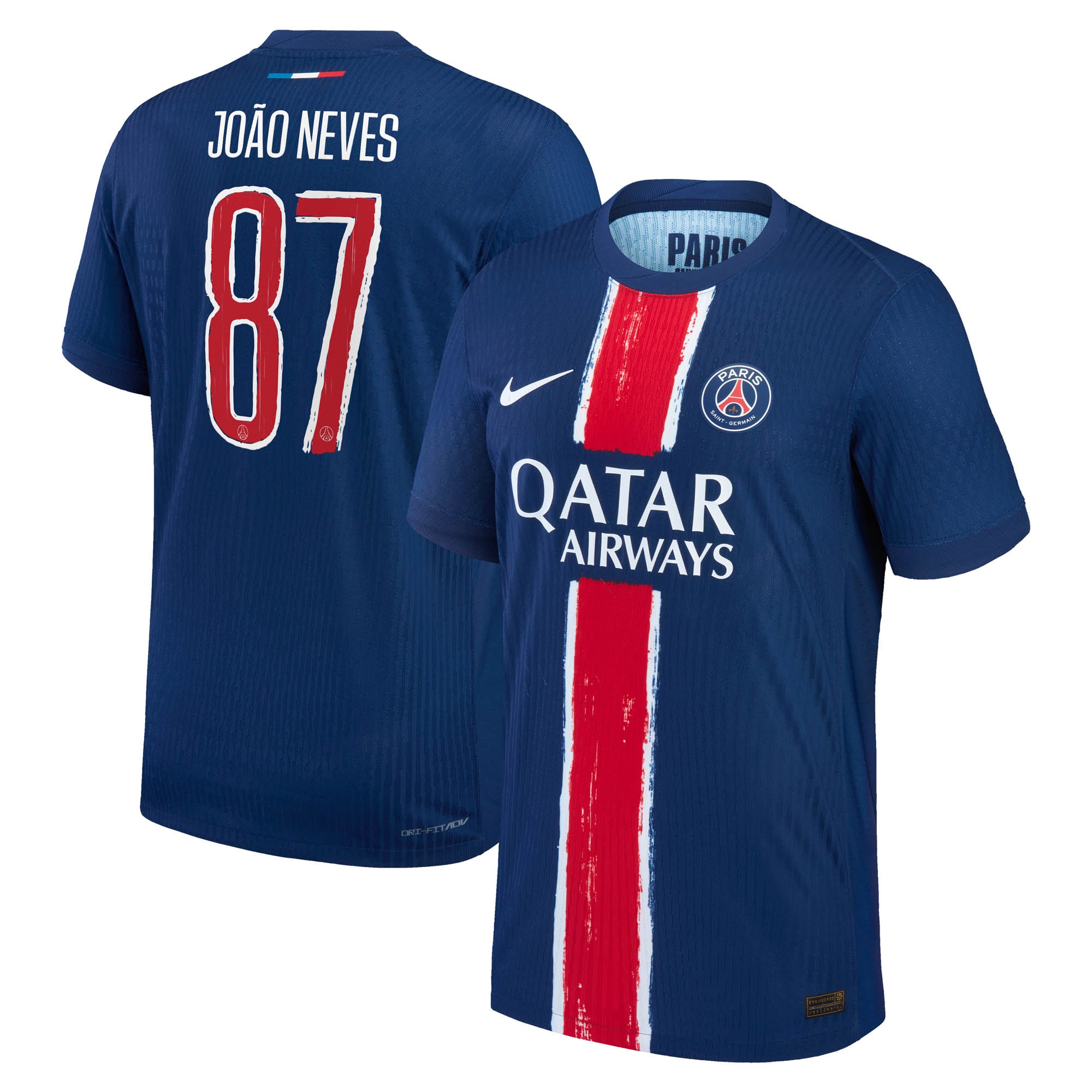 maglia da gara psg nike dri-fit adv home 2024-25 con stampa cup joao neves 87 Collezione | Kit e Maglie PSG