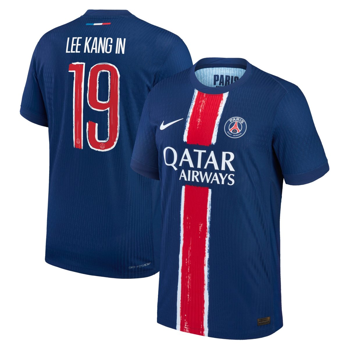 maglia da gara psg nike dri-fit adv home 2024-25 con stampa cup lee kang in 19 Collezione | Kit e Maglie PSG