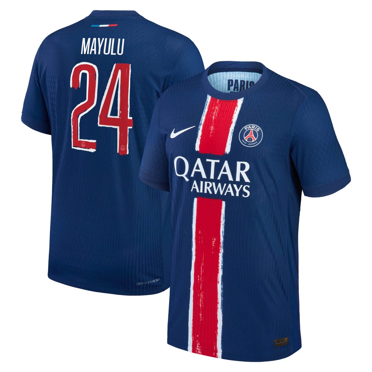 maglia da gara psg nike dri-fit adv home 2024-25 con stampa cup mayulu 24 Collezione | Kit e Maglie PSG