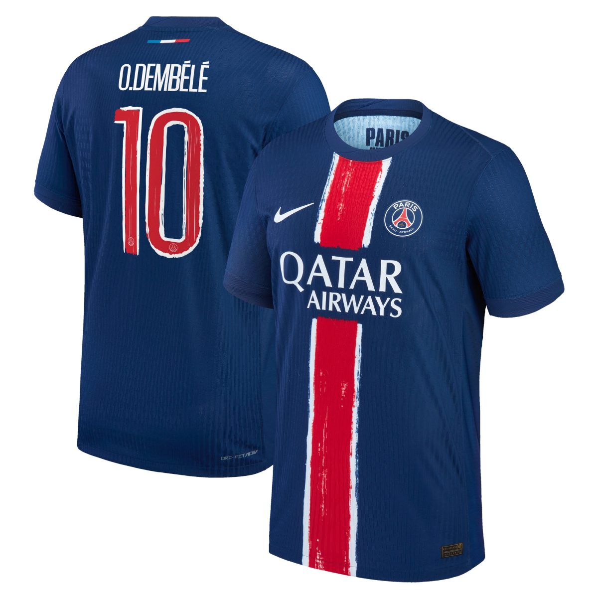 maglia da gara psg nike dri-fit adv home 2024-25 con stampa cup o.dembele 10 Collezione | Kit e Maglie PSG