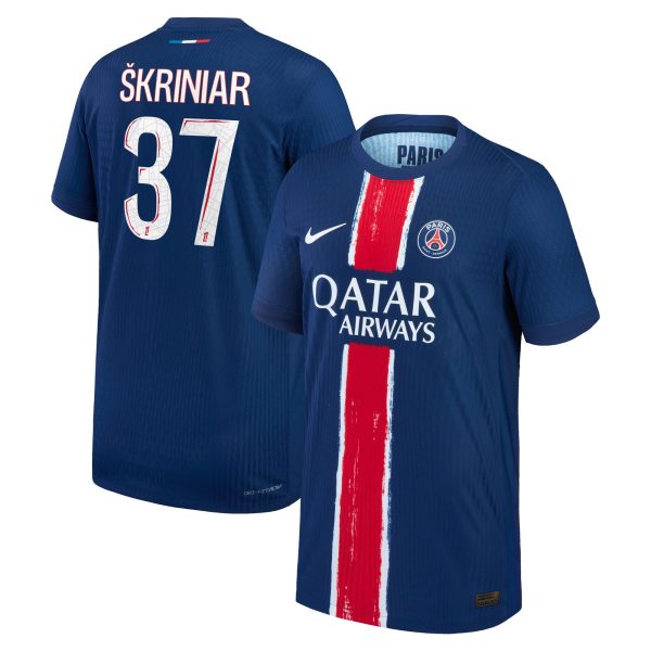 maglia da gara psg nike dri-fit adv home 2024-25 – bambini con stampa skriniar 37 Collezione | Kit e Maglie PSG