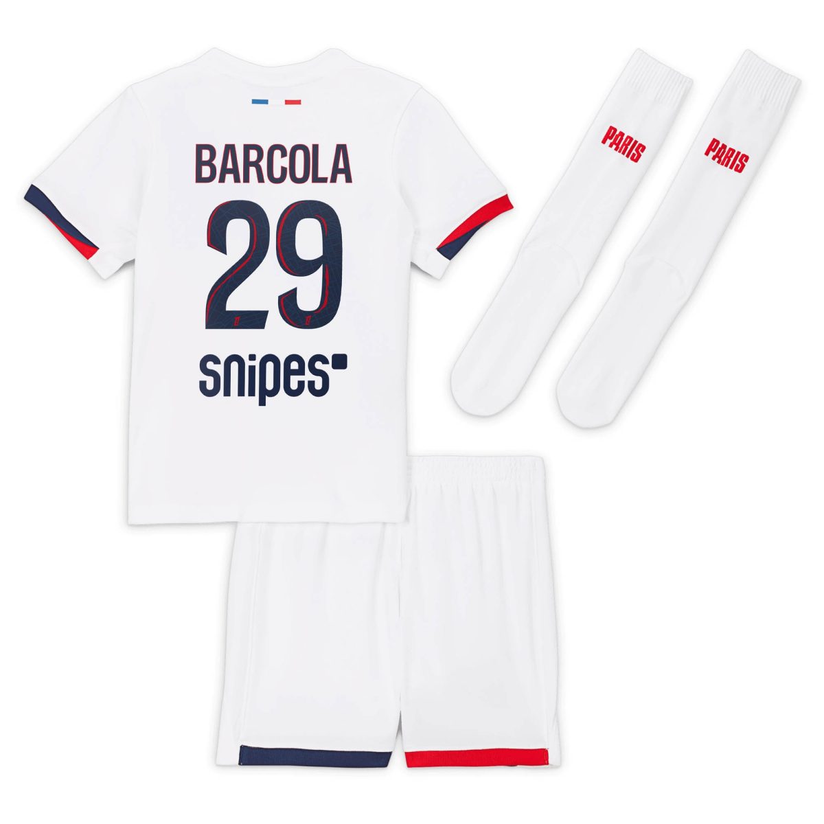 maglia da stadio psg nike away 2024-2025 – bambini piccoli con stampa barcola 29 Collezione | Kit e Maglie PSG