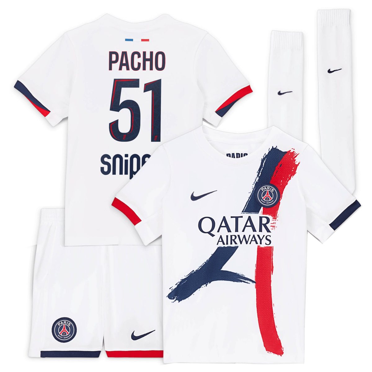 maglia da stadio psg nike away 2024-2025 – bambini piccoli con stampa pacho 51 Collezione | Kit e Maglie PSG
