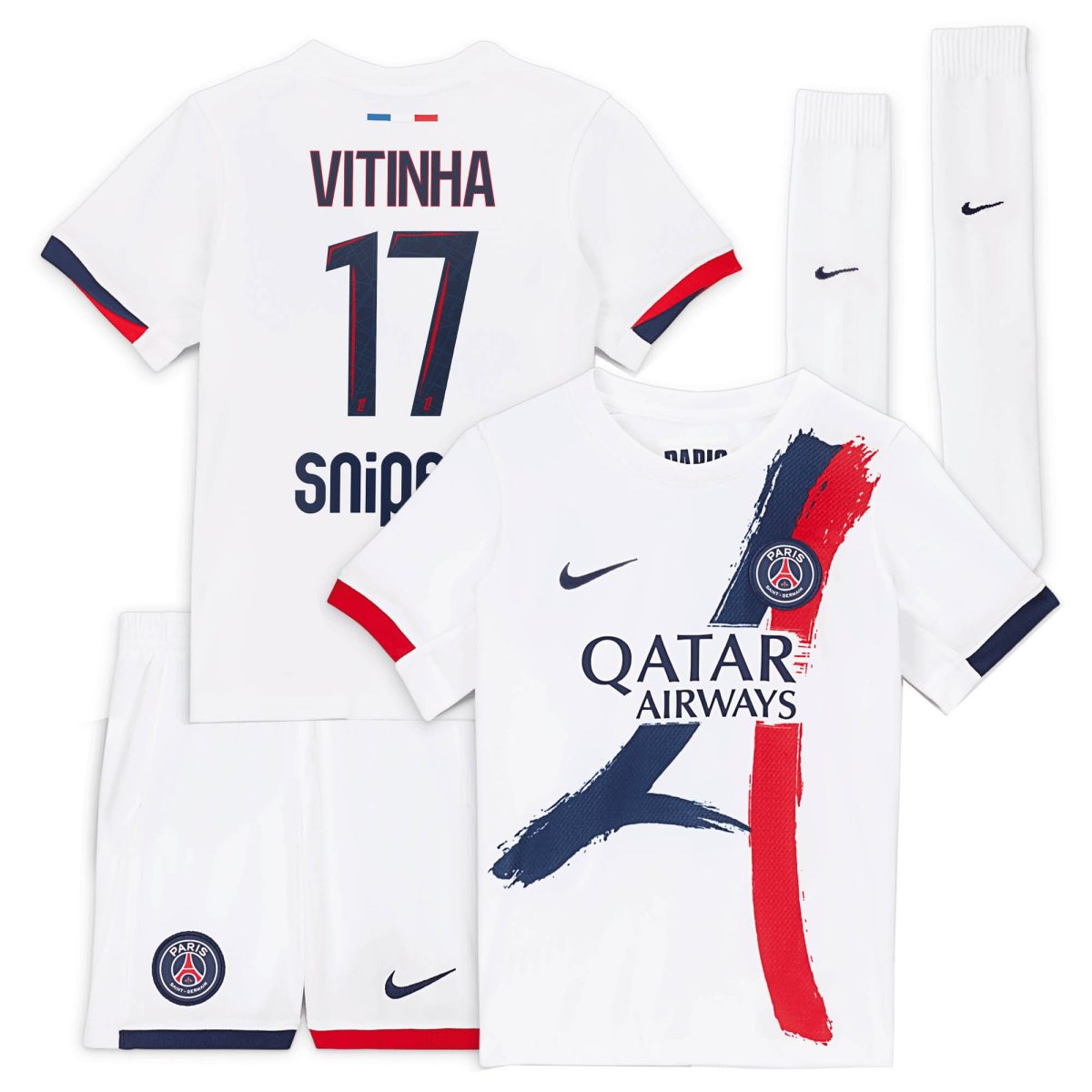 maglia da stadio psg nike away 2024-2025 – bambini piccoli con stampa vitinha 17 Collezione | Kit e Maglie PSG