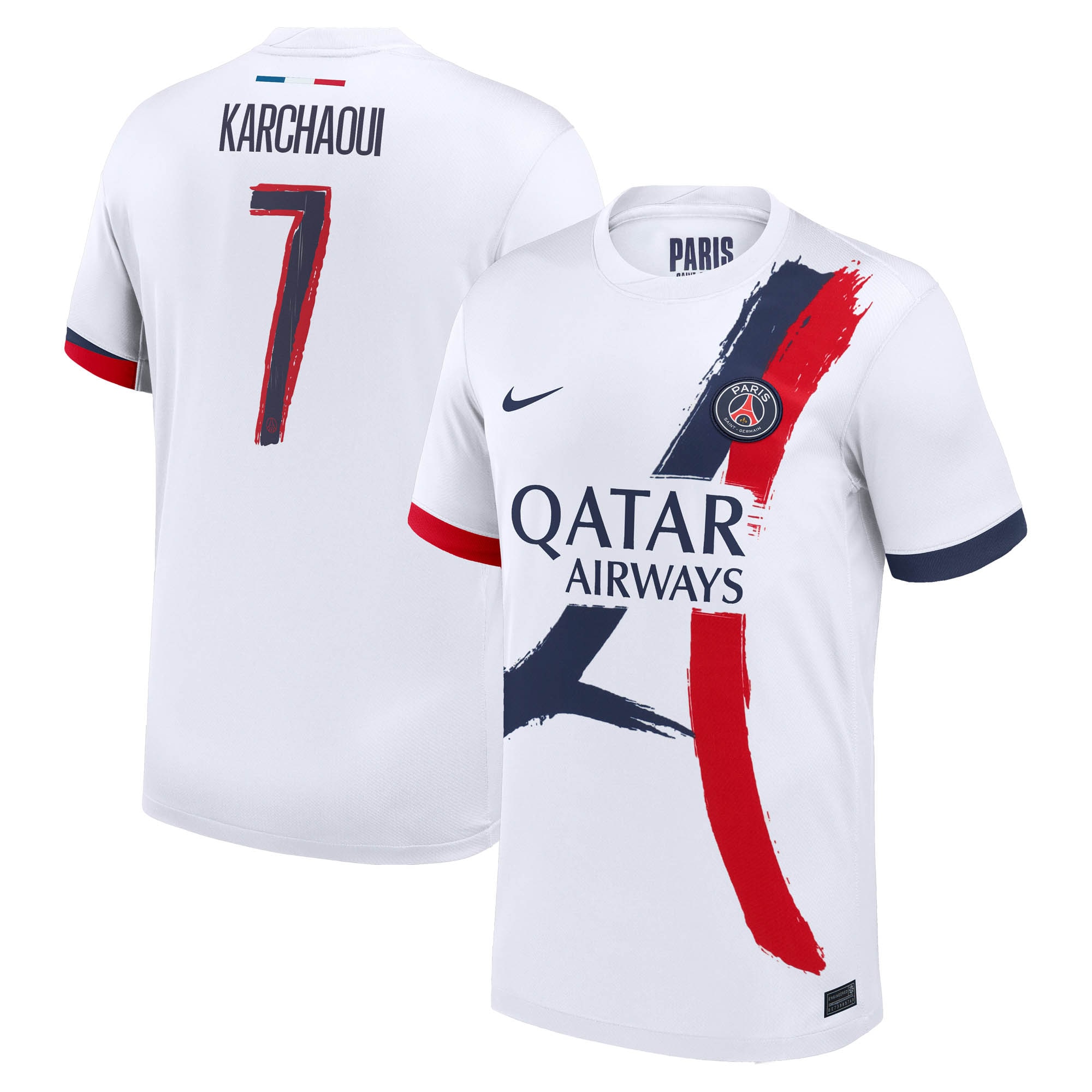 maglia da trasferta nike del psg 2024-2025 con stampa karchaoui 7 Collezione | Kit e Maglie PSG
