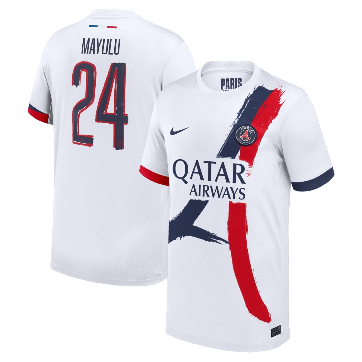 maglia da trasferta nike del psg 2024-25 – bambini con stampa cup mayulu 24 Collezione | Kit e Maglie PSG