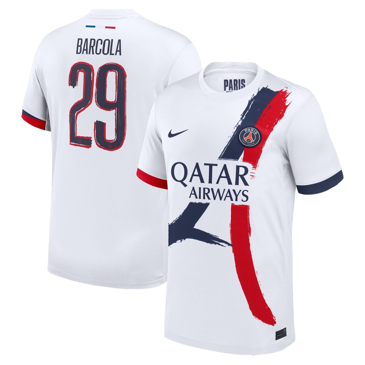 maglia da trasferta nike del psg 2024-25 con stampa cup barcola 29 Collezione | Kit e Maglie PSG
