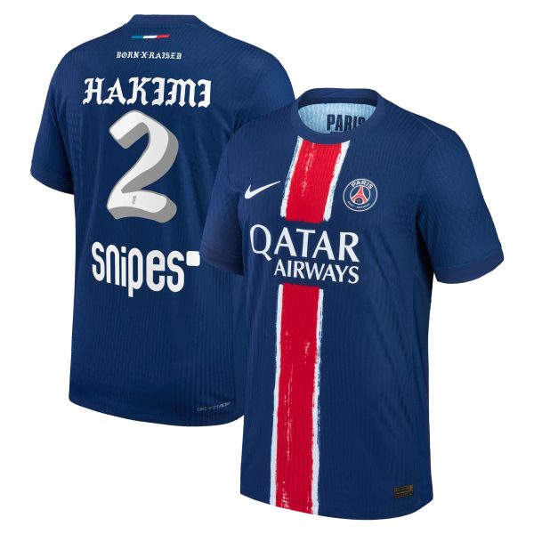maglia gara psg nike home dri-fit adv 2024-25 con stampa born x raised hakimi 2 Collezione | Kit e Maglie PSG
