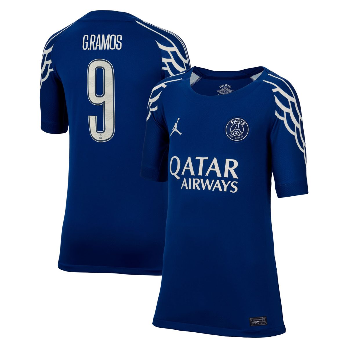 maglia jordan fourth stadium del psg 2024-25 – bambini con stampa cup g.ramos 9 Collezione | Kit e Maglie PSG