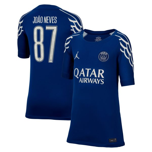maglia jordan fourth stadium del psg 2024-25 – bambini con stampa cup joao neves 87 Collezione | Kit e Maglie PSG