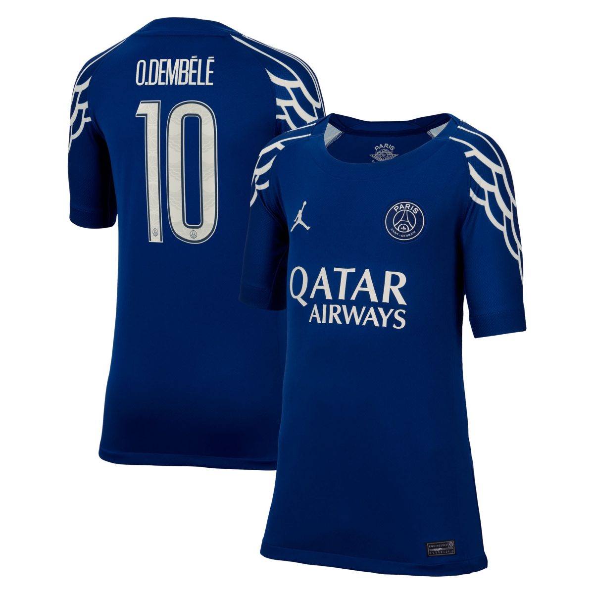 maglia jordan fourth stadium del psg 2024-25 – bambini con stampa cup o.dembele 10 Collezione | Kit e Maglie PSG