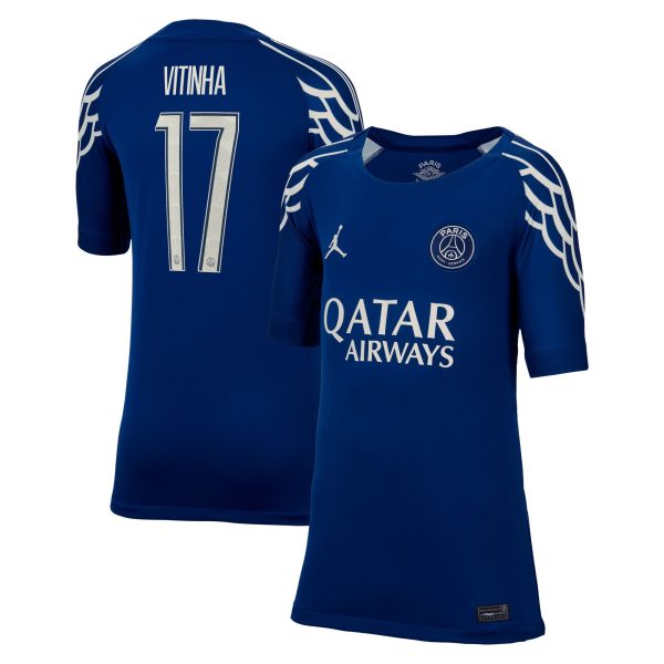maglia jordan fourth stadium del psg 2024-25 – bambini con stampa cup vitinha 17 Collezione | Kit e Maglie PSG