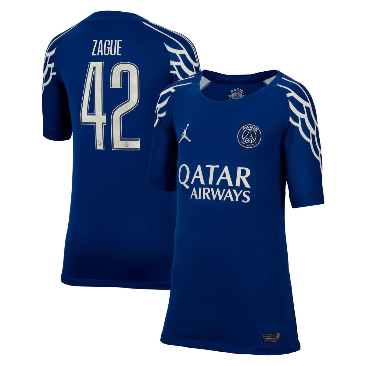 maglia jordan fourth stadium del psg 2024-25 – bambini con stampa cup zague 42 Collezione | Kit e Maglie PSG