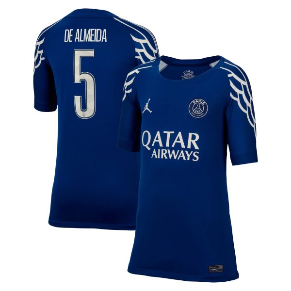 maglia jordan fourth stadium del psg 2024-25 – bambini con stampa de almeida 5 Collezione | Kit e Maglie PSG