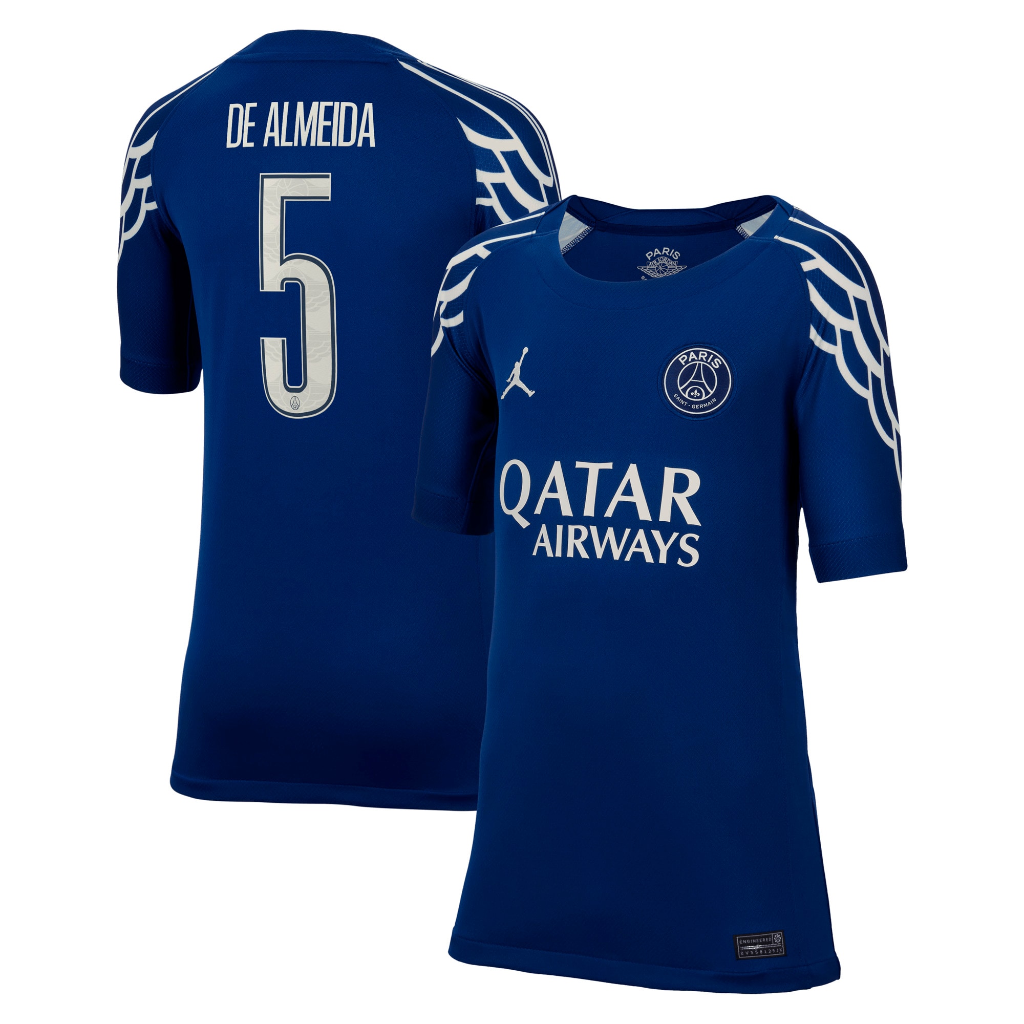 maglia jordan fourth stadium del psg 2024-25 – bambini con stampa de almeida 5 Collezione | Kit e Maglie PSG