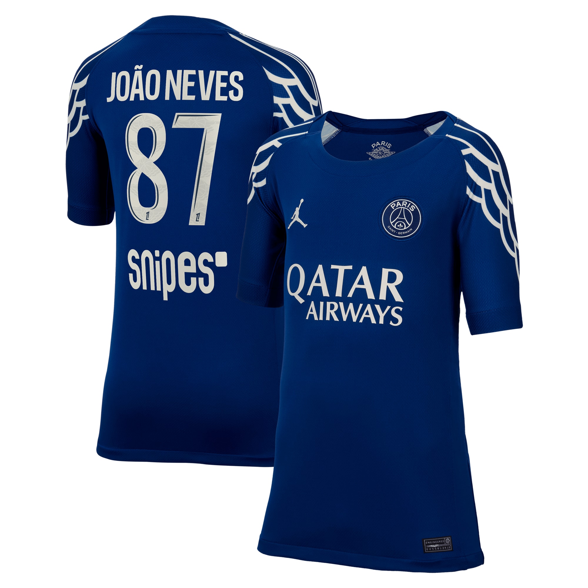maglia jordan fourth stadium del psg 2024-25 – bambini con stampa joao neves 87 Collezione | Kit e Maglie PSG