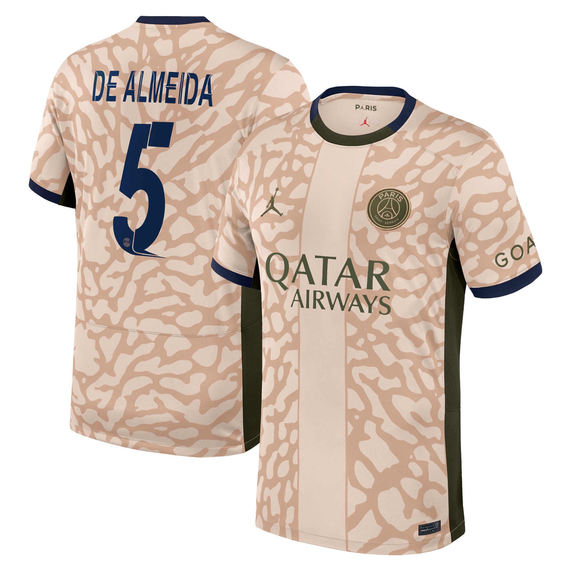 maglia jordan fourth stadium del psg 2324 con stampa de almeida 5 Collezione | Kit e Maglie PSG