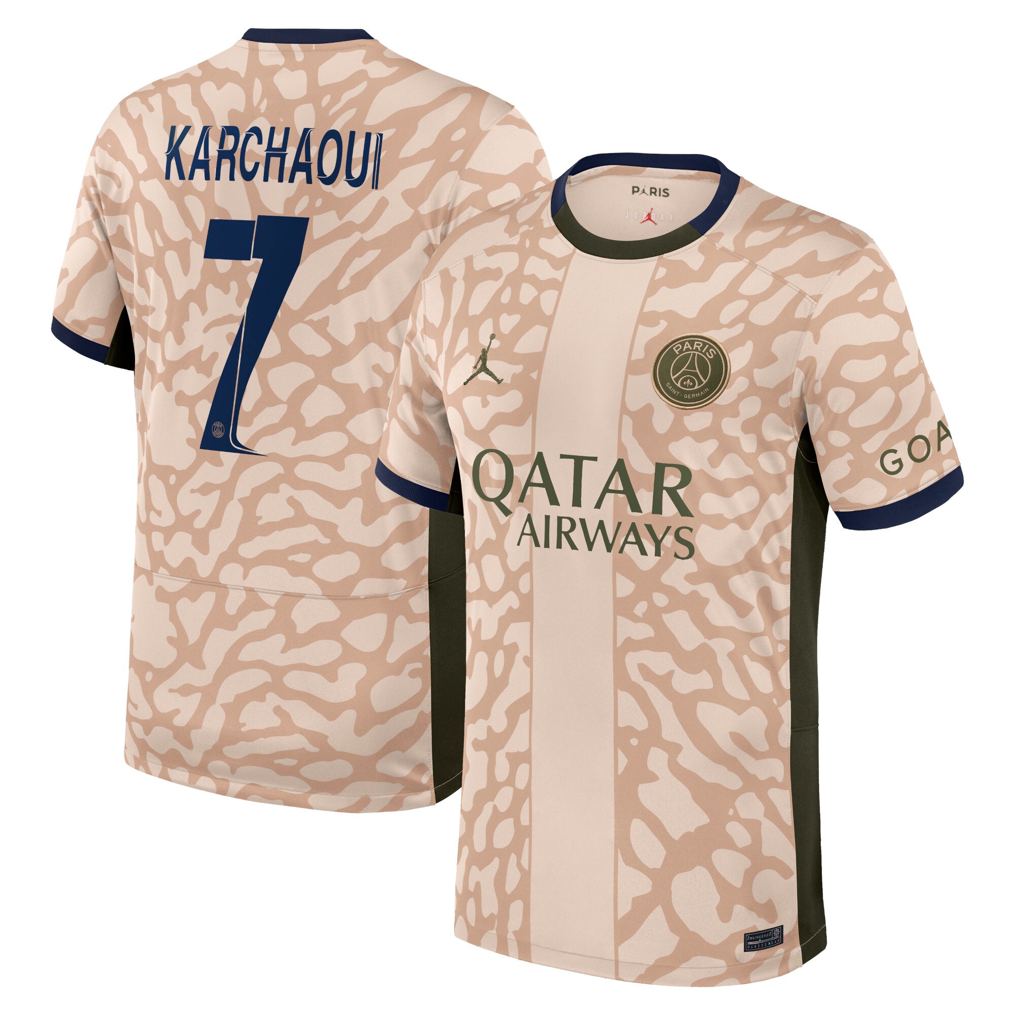 maglia jordan fourth stadium del psg 2324 con stampa karchaoui 7 Collezione | Kit e Maglie PSG