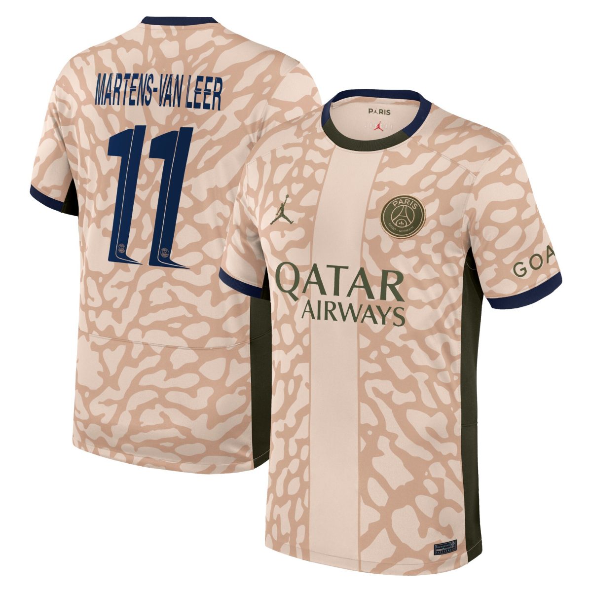 maglia jordan fourth stadium del psg 2324 con stampa martens-van leer 11 Collezione | Kit e Maglie PSG