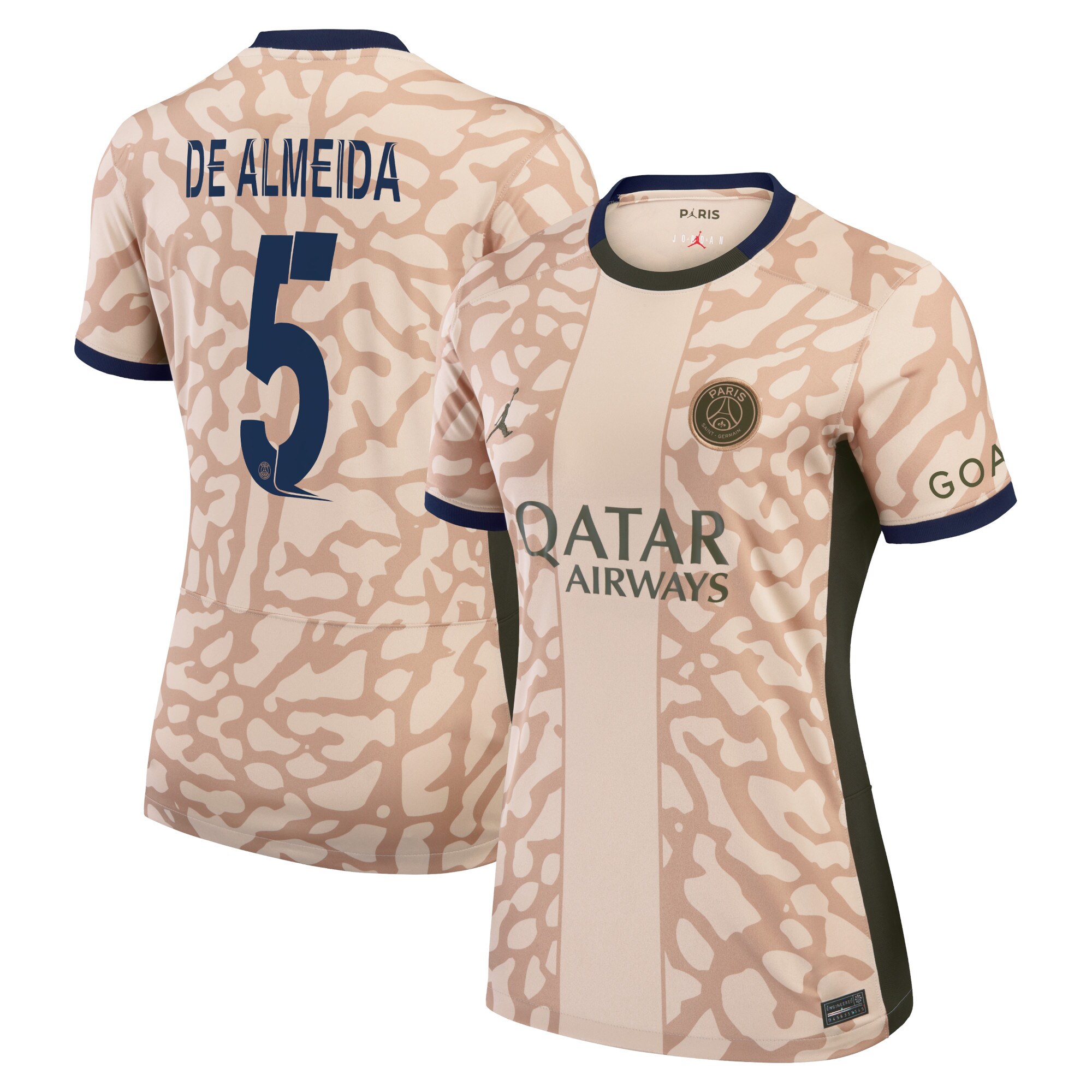 maglia jordan fourth stadium del psg 2324 – donne con stampa de almeida 5 Collezione | Kit e Maglie PSG