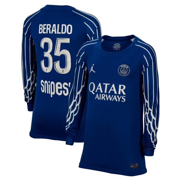 maglia jordan fourth stadium psg 2024-25 – manica lunga – bambini con stampa beraldo 35 Collezione | Kit e Maglie PSG
