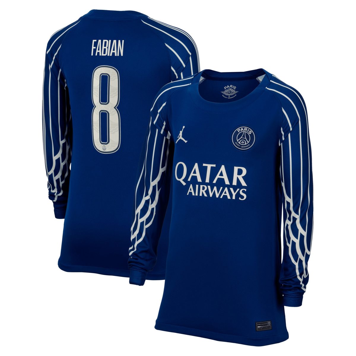 maglia jordan fourth stadium psg 2024-25 – manica lunga – bambini con stampa cup fabian 8 Collezione | Kit e Maglie PSG