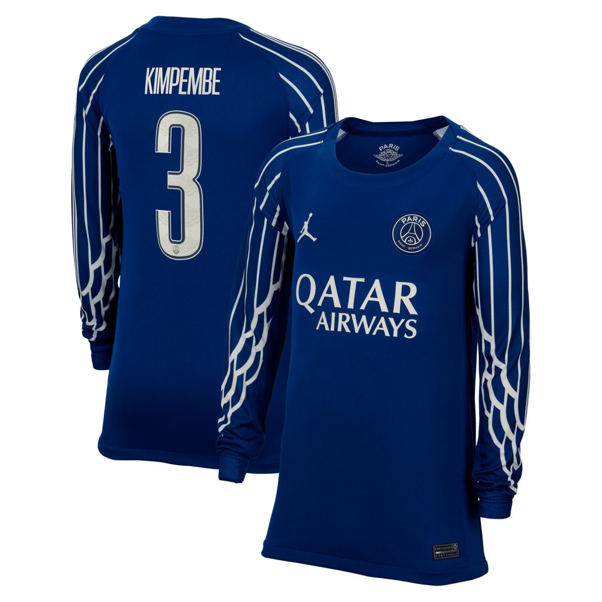 maglia jordan fourth stadium psg 2024-25 – manica lunga – bambini con stampa cup kimpembe 3 Collezione | Kit e Maglie PSG