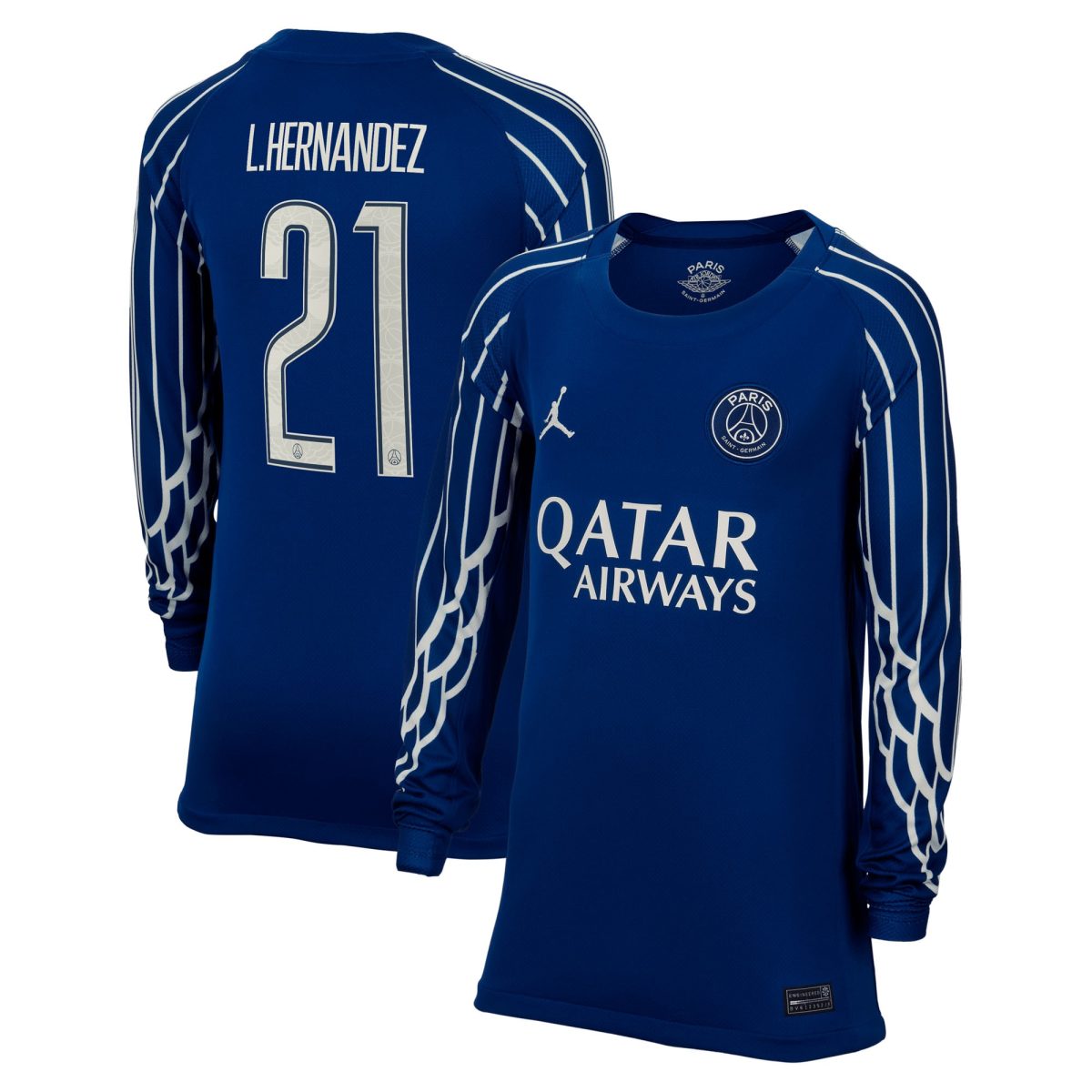 maglia jordan fourth stadium psg 2024-25 – manica lunga – bambini con stampa cup l.hernandez 21 Collezione | Kit e Maglie PSG