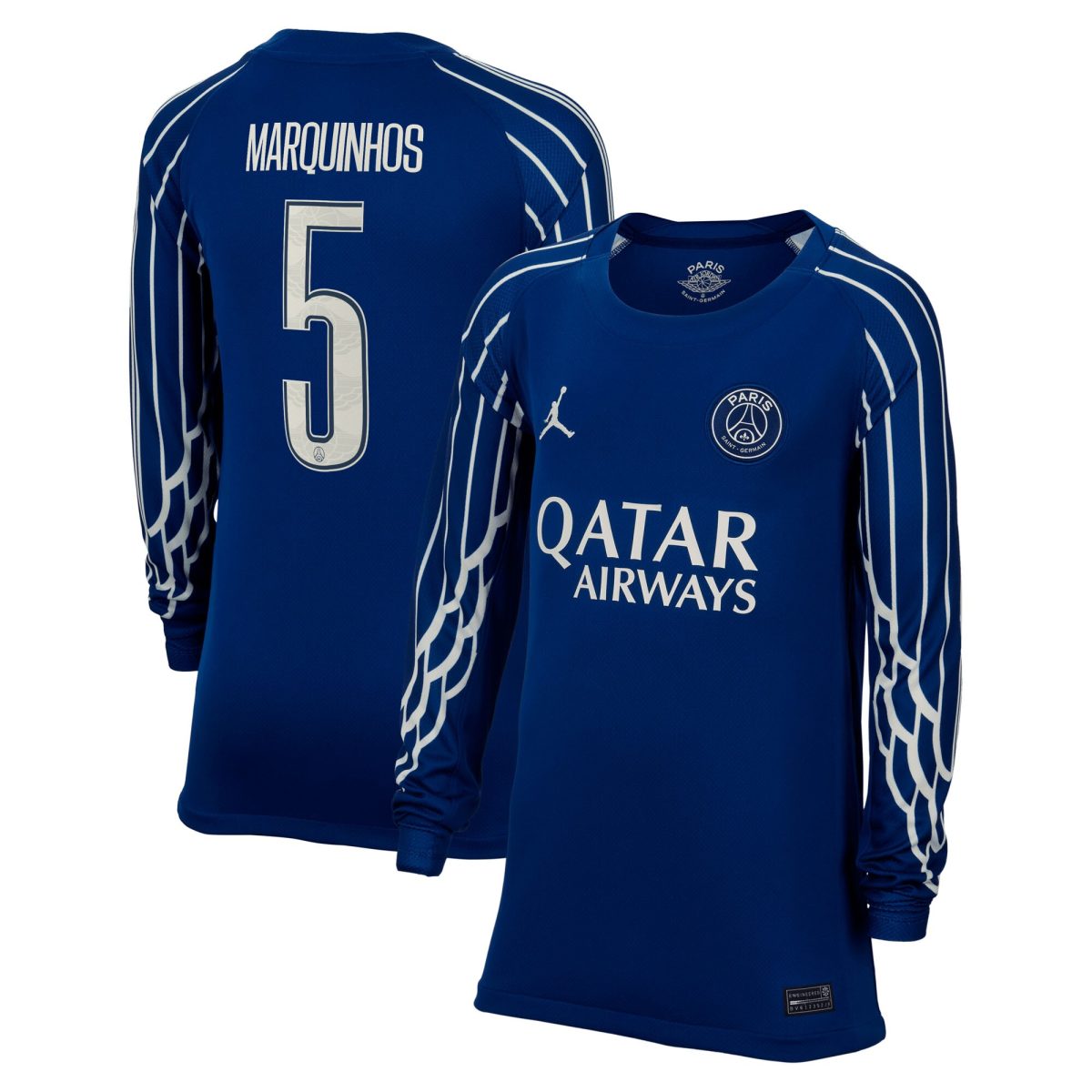 maglia jordan fourth stadium psg 2024-25 – manica lunga – bambini con stampa cup marquinhos 5 Collezione | Kit e Maglie PSG