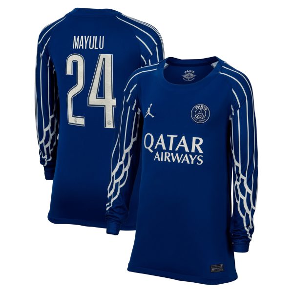 maglia jordan fourth stadium psg 2024-25 – manica lunga – bambini con stampa cup mayulu 24 Collezione | Kit e Maglie PSG