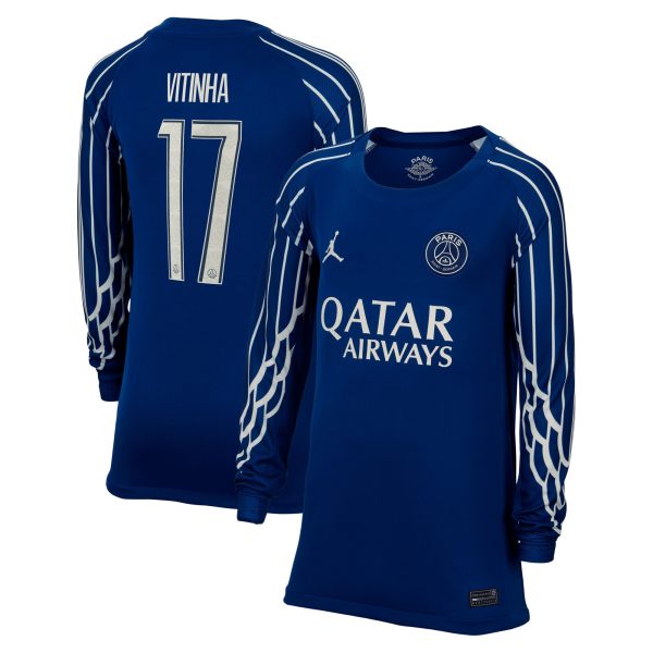 maglia jordan fourth stadium psg 2024-25 – manica lunga – bambini con stampa cup vitinha 17 Collezione | Kit e Maglie PSG