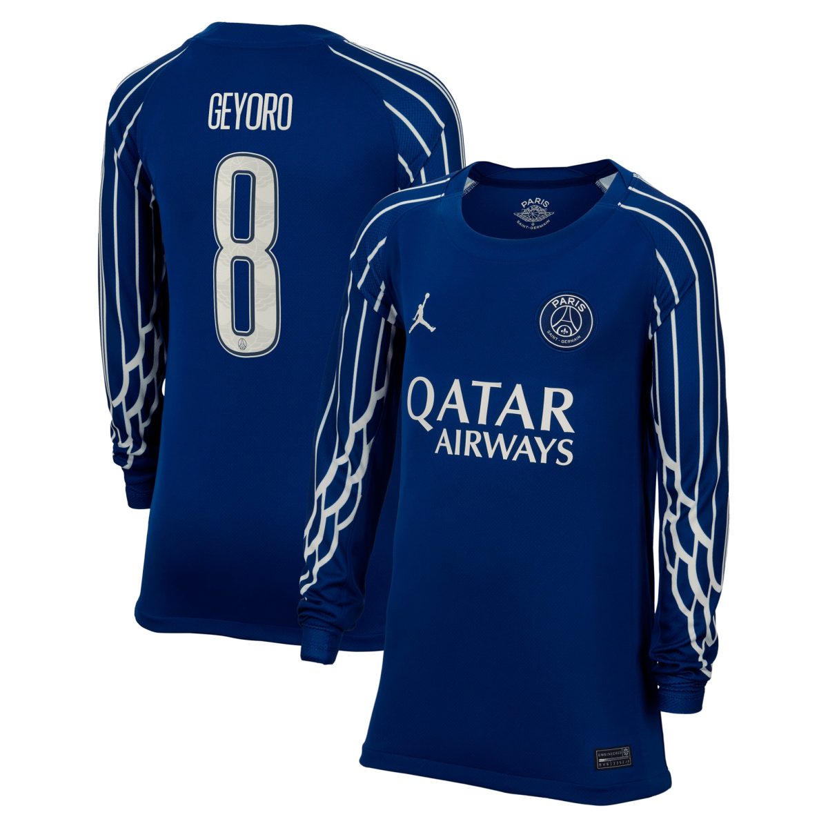 maglia jordan fourth stadium psg 2024-25 – manica lunga – bambini con stampa geyoro 8 Collezione | Kit e Maglie PSG
