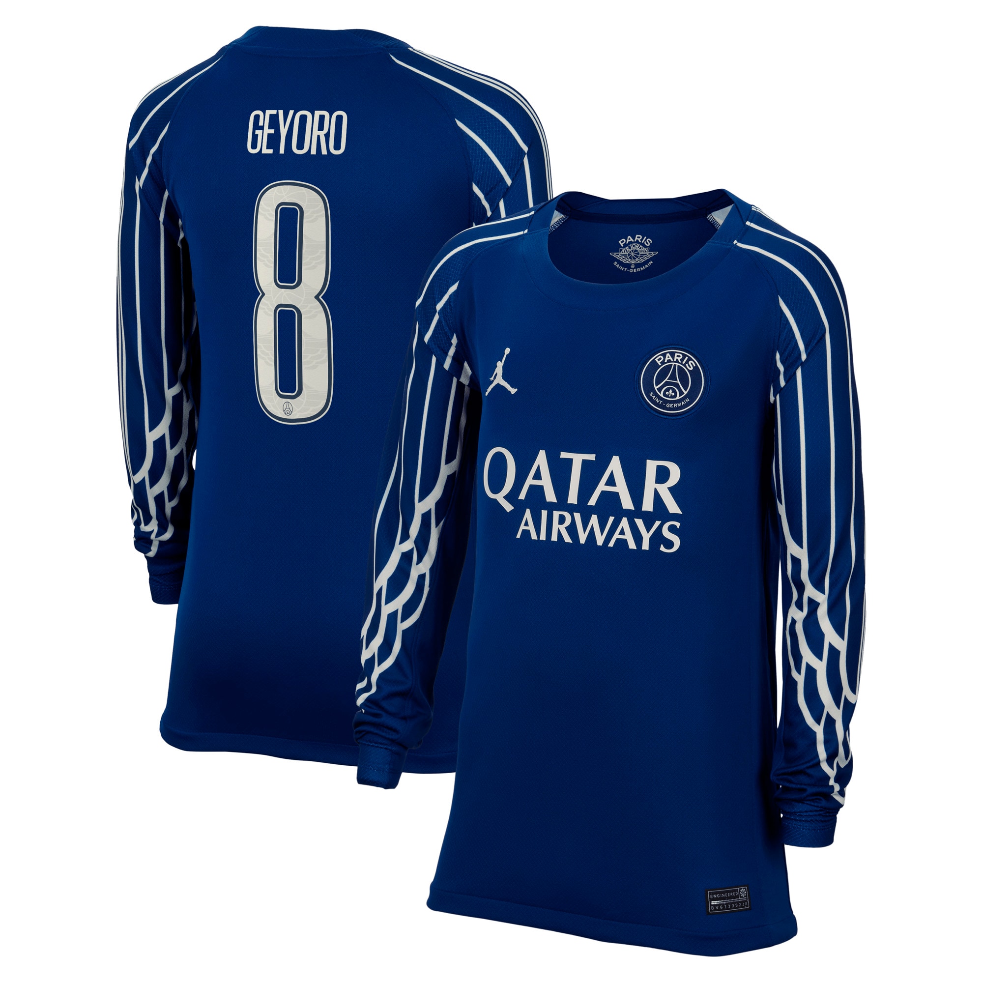 maglia jordan fourth stadium psg 2024-25 – manica lunga – bambini con stampa geyoro 8 Collezione | Kit e Maglie PSG
