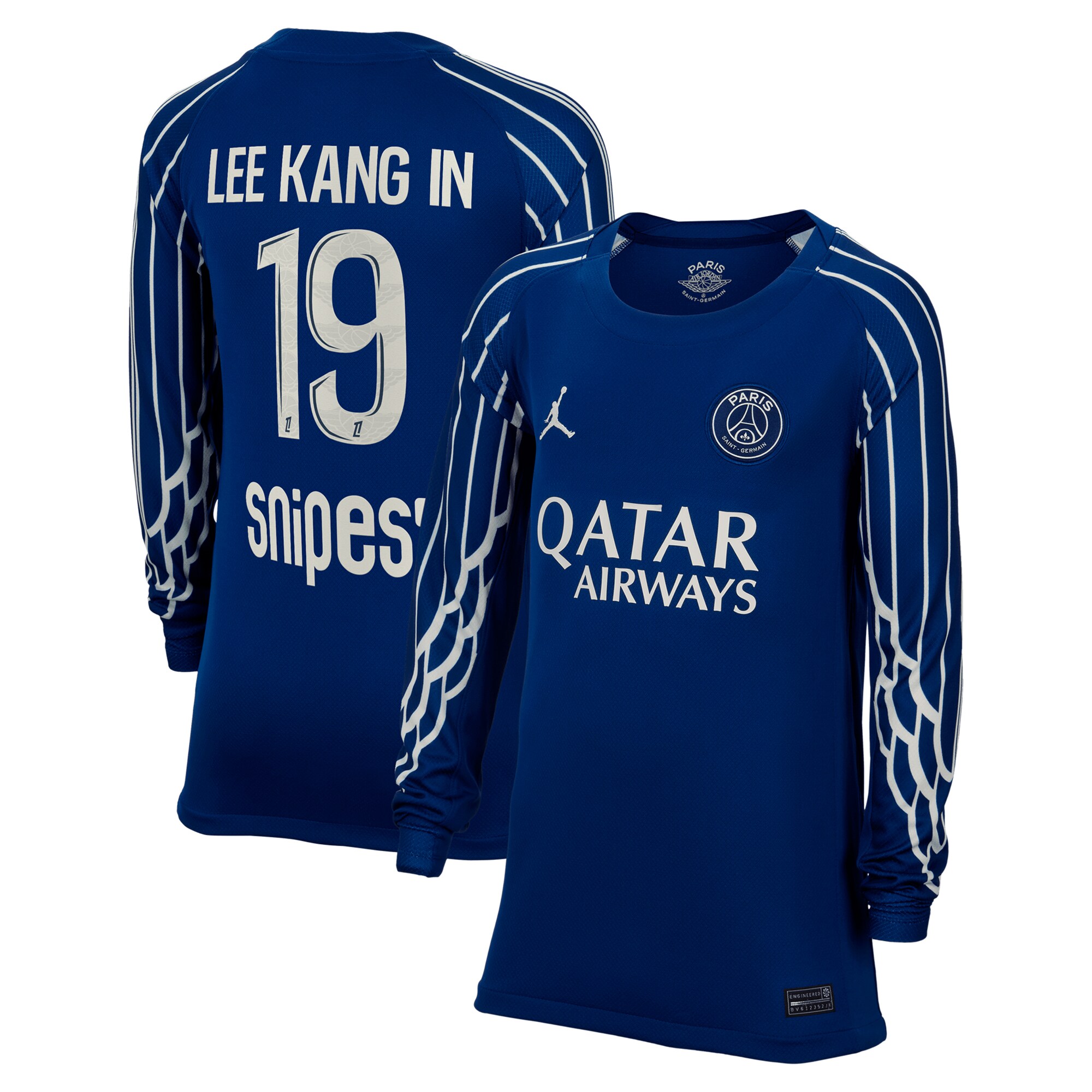 maglia jordan fourth stadium psg 2024-25 – manica lunga – bambini con stampa lee kang in 19 Collezione | Kit e Maglie PSG