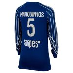 maglia jordan fourth stadium psg 2024-25 – manica lunga – bambini con stampa marquinhos 5 Collezione | Kit e Maglie PSG