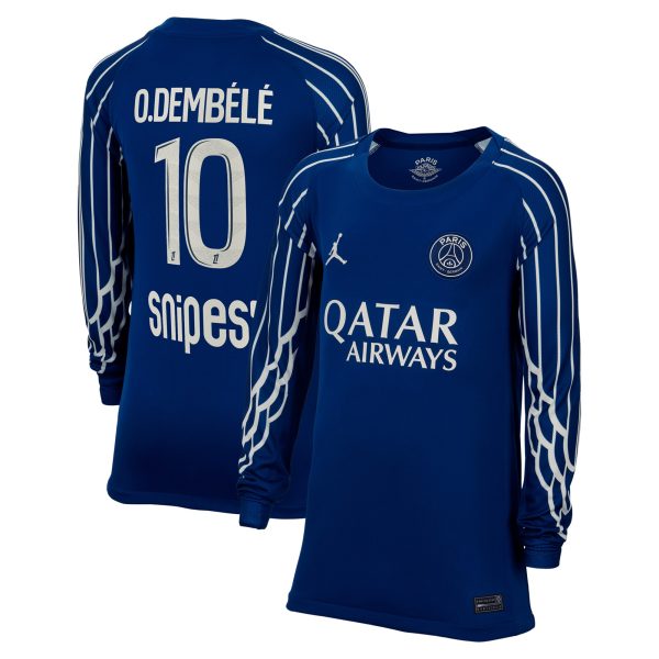 maglia jordan fourth stadium psg 2024-25 – manica lunga – bambini con stampa o.dembele 10 Collezione | Kit e Maglie PSG