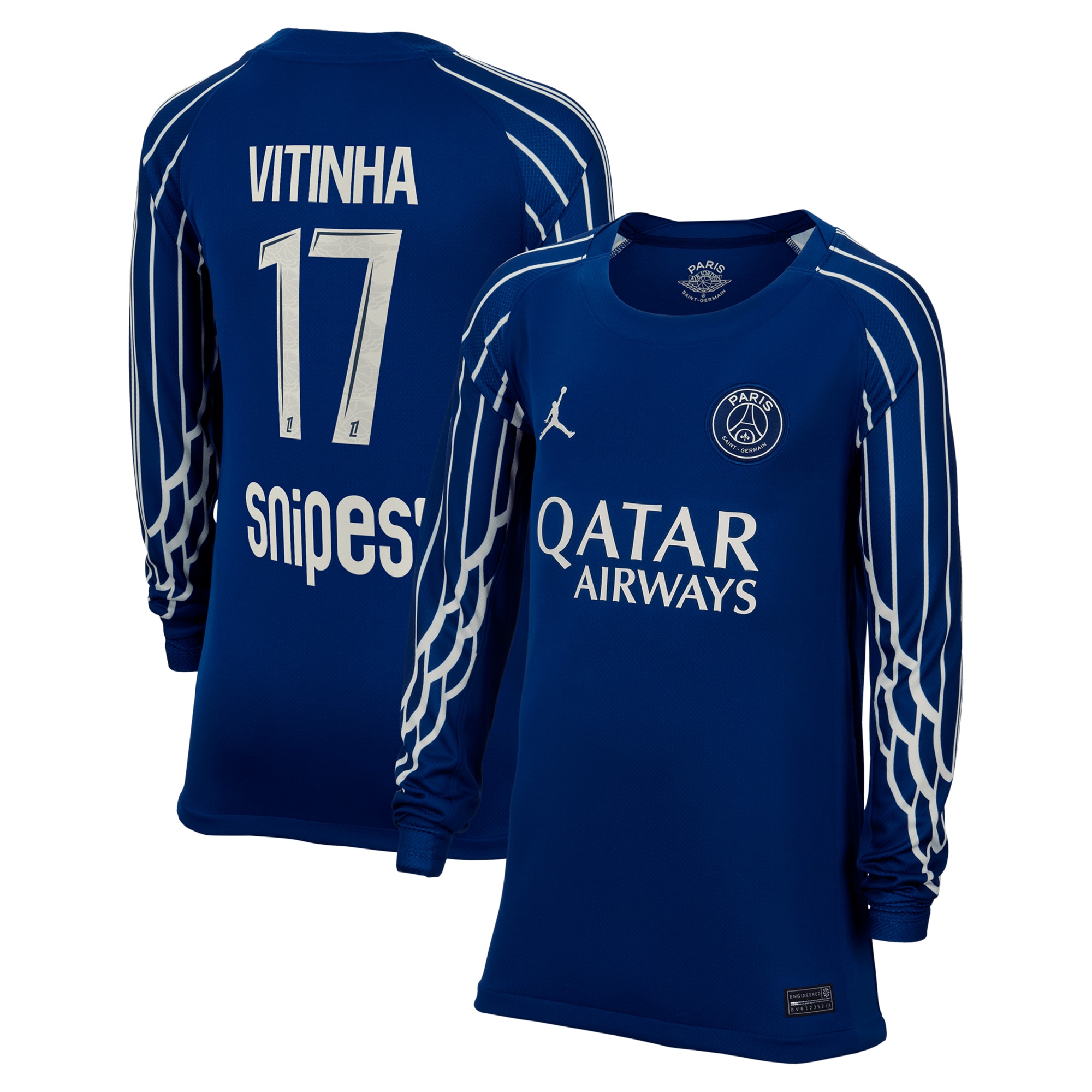 maglia jordan fourth stadium psg 2024-25 – manica lunga – bambini con stampa vitinha 17 Collezione | Kit e Maglie PSG
