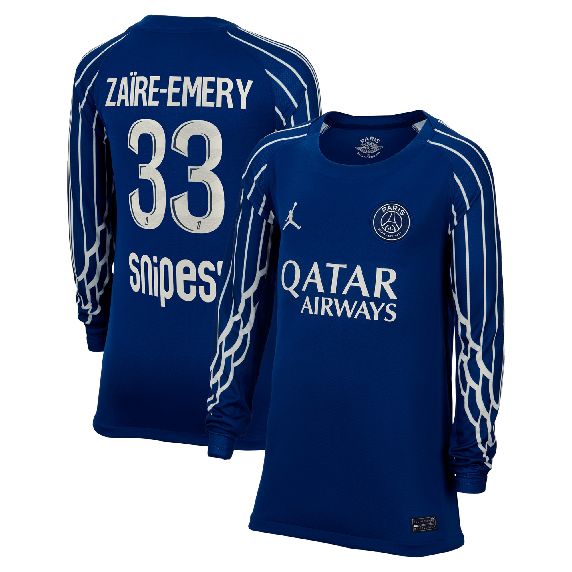 maglia jordan fourth stadium psg 2024-25 – manica lunga – bambini con stampa zaire-emery 33 Collezione | Kit e Maglie PSG