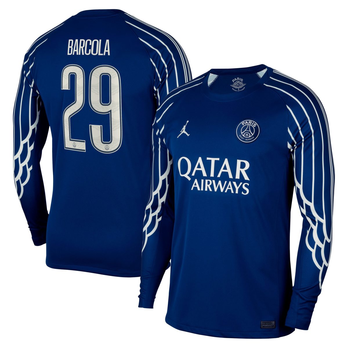 maglia jordan fourth stadium psg 2024-25 – manica lunga con stampa cup barcola 29 Collezione | Kit e Maglie PSG
