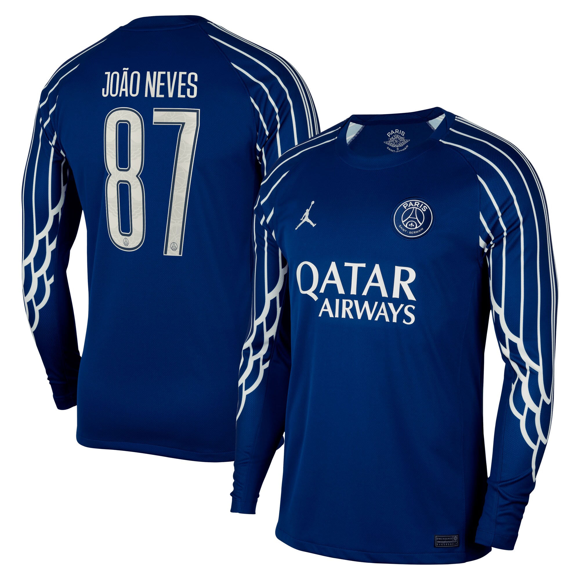maglia jordan fourth stadium psg 2024-25 – manica lunga con stampa cup joao neves 87 Collezione | Kit e Maglie PSG